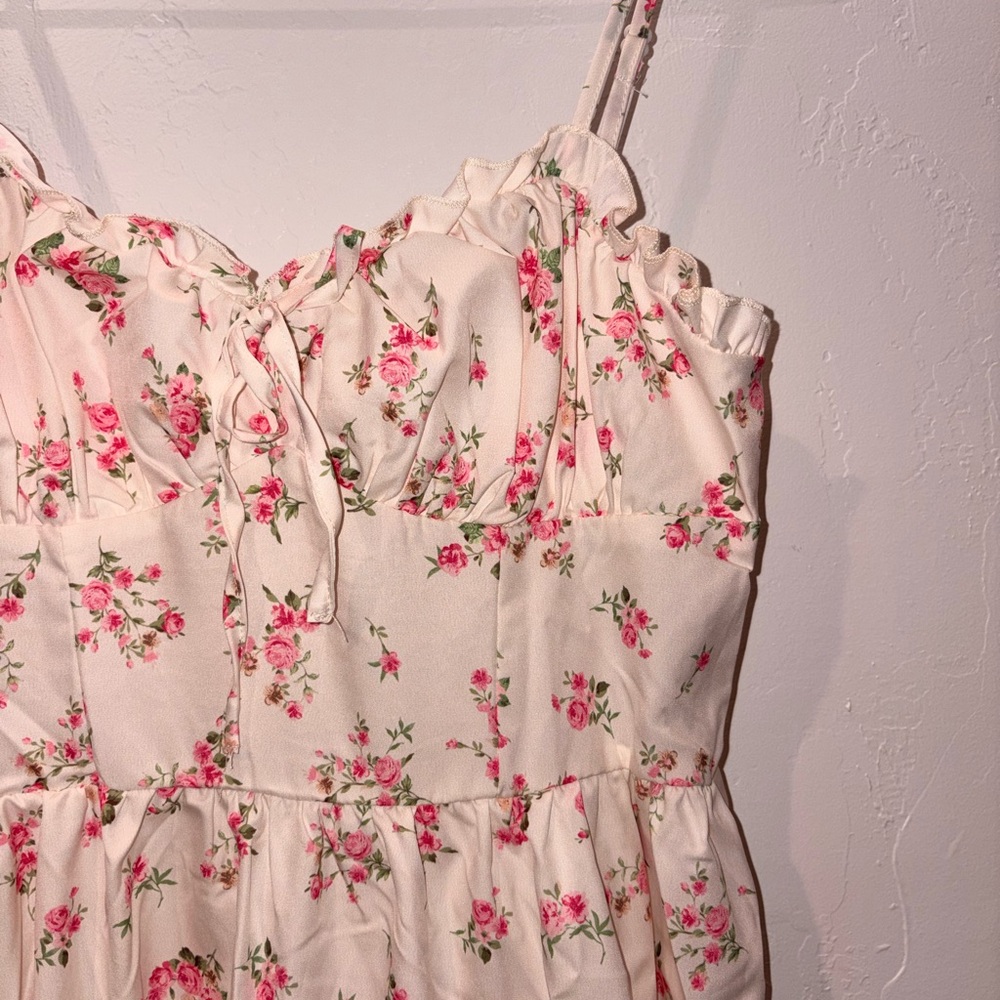SHEIN Pink Floral Dress
